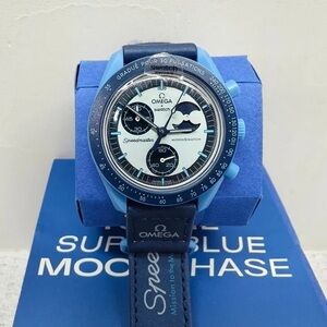 🦋NWT! Swatch x Omega MISSION TO THE Super Blue Moonphase Watch